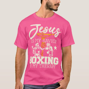 T-shirt Jésus Est Mon Sauveur Boxe Est Mon