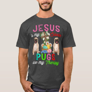 T-shirt Jésus Est Mon Sauveur Carlins Sont Mes Mignons Car