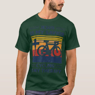 T-shirt Jésus Est Mon Sauveur Cyclisme Est Mon Thérapie Ré