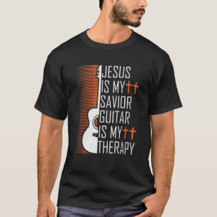T-shirt Jésus est mon sauveur, la guitare est ma thérapie