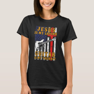 T-shirt Jésus est mon sauveur la guitare est ma thérapie 4