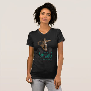 T-shirt Jésus est mon sauveur   Mince femmes
