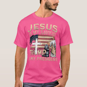 T-shirt Jésus Est Mon Sauveur Trump Est Mon Président