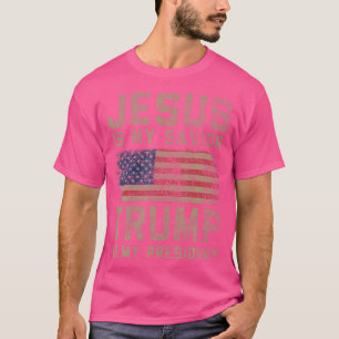 T-shirt Jésus Est Mon Sauveur Trump Est Mon Président