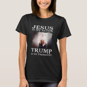 T-shirt Jésus Est Mon Sauveur Trump Est Mon Président