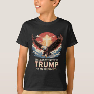 T-shirt Jésus est mon sauveur Trump est mon président Bibl