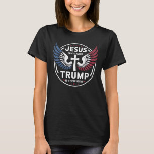 T-shirt Jésus Est Mon Sauveur Trump Est Mon Président - Pa