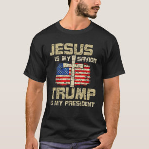 T-shirt Jésus est mon sauveur Trump est mon président pour
