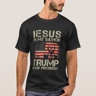 T-shirt Jésus est mon sauveur Trump est mon président Trum