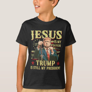T-shirt Jésus est mon sauveur Trump est toujours mon prési