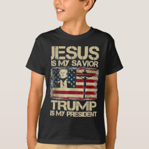 T-shirt Jésus est mon sauveur Trump mon président chrétien