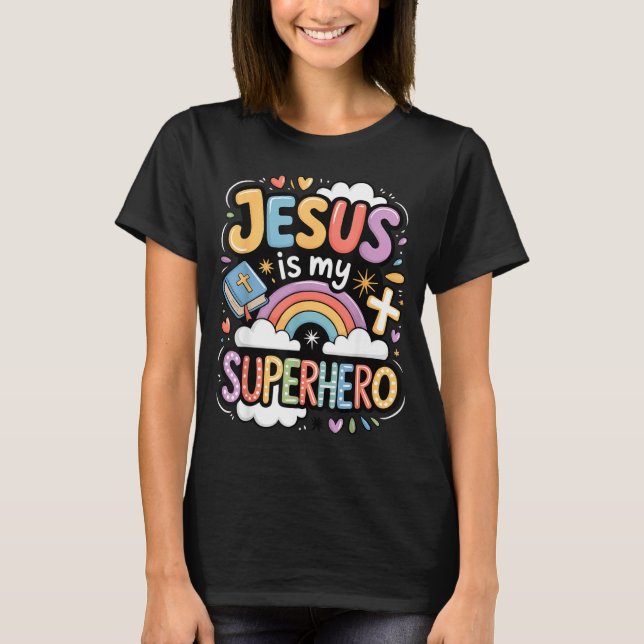 T-shirt Jésus est mon super-héros  (Devant)