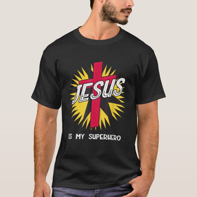 T-shirt Jésus est mon super-héros (Devant)