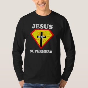 T-shirt Jésus Est Mon Superhero Mignonne Puissante Mère Ch