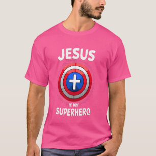 T-shirt Jésus Est Mon Superhéros Dieu Chrétien Dieu Religi