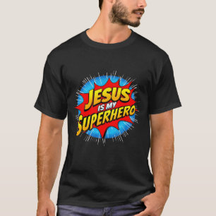 T-shirt Jésus est Mon Superhéros Funny Chrétien Religieux 