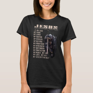 T-shirt Jésus Est Mon Tout Mon Tout Mon Dieu Seigneur Sauv