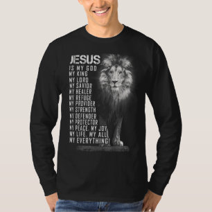 T-shirt Jésus Est Mon Tout Mon Tout Mon Dieu Seigneur Sauv