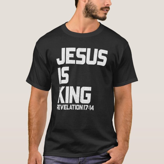 T-shirt Jésus Est Roi Révélation 1714 (Devant)