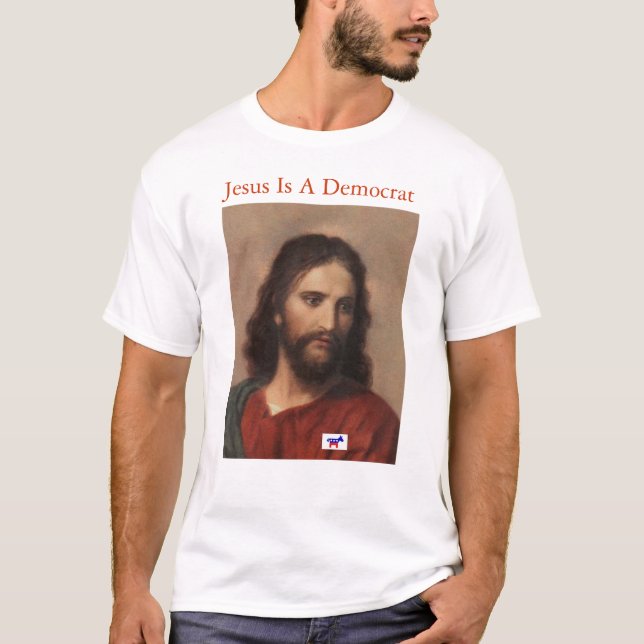 T-shirt Jésus est un Démocrate (Devant)
