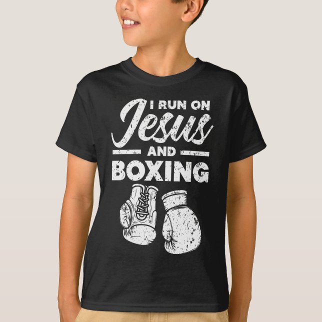 T-shirt Jesus Et Boxer Christian Professional Boxer Sport (Devant)