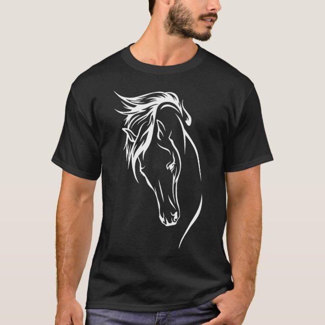 T-shirt Jésus Et Chevaux Équitation (Devant)