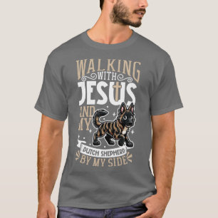 T-shirt Jésus et chien Berger néerlandais