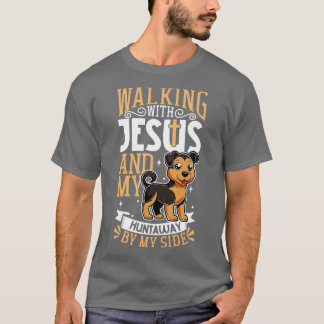 T-shirt Jésus et chien Huntaway