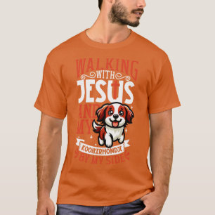 T-shirt Jésus et chien Kooikerhondje