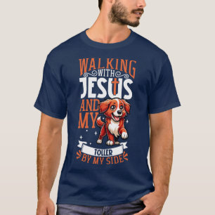 T-shirt Jésus et chien Nova Scotia Duck Tolling Retriever