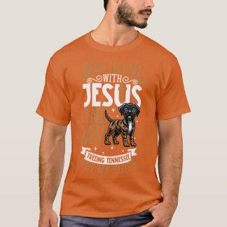 T-shirt Jésus et chien Treeing Tennessee Brindle