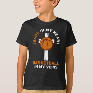 T-shirt Jésus Et Chrétien Du Basket-Ball Dit :