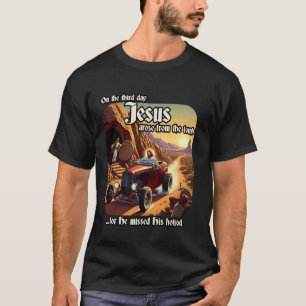 T-shirt Jésus et Hotrod,Joyeuses pâques pour les fans de v