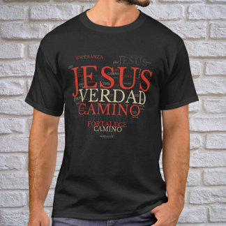 T-shirt Jésus et la foi Coeur des hommes chrétiens espagno