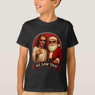 T-shirt Jésus et le père noël nous avons vu ce mème drôle