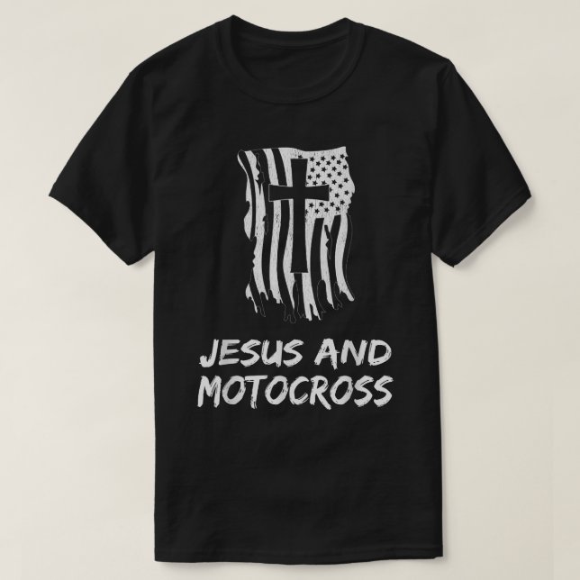 T-shirt Jésus et Motocross pour un Motocro chrétien (Design devant)