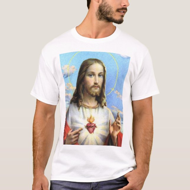 T-shirt Jésus et son coeur sacré (Devant)