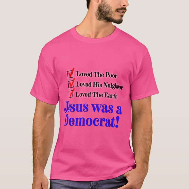 T-shirt Jésus Était Démocrate (Devant)