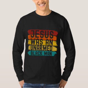 T-shirt Jésus Était Un Homme Noir Sans Armes Retro Vintage