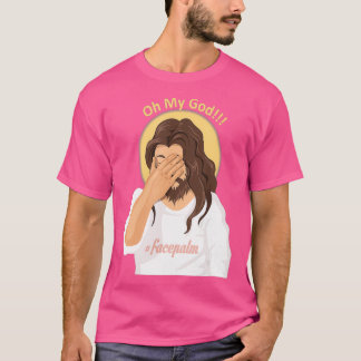 T-shirt Jésus Facepalm    AthéeOh Mon Dieu Tee