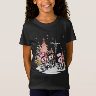T-Shirt Jesus Faith Hope Love Snowman Drôle Noël Pour Chri