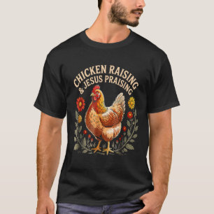 T-shirt Jésus Félicitant Et Élevant Du Poulet Foi Drôle Fe