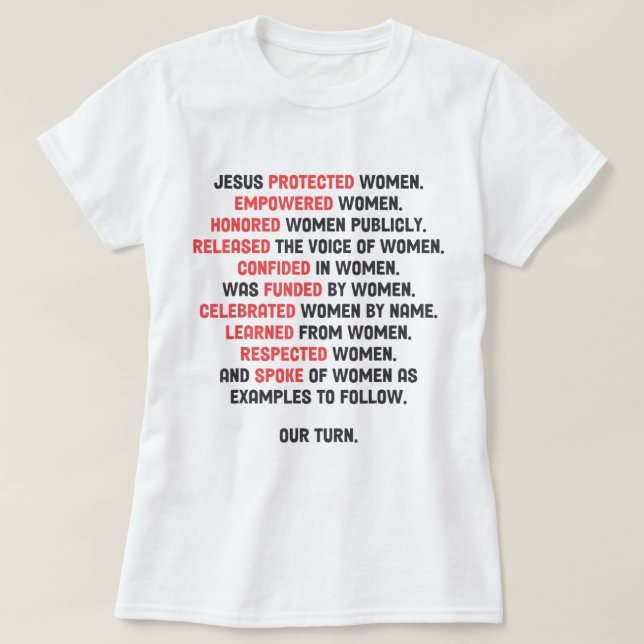 T-shirt Jésus Femmes Protégées Femmes Autonomisées Jésus L (Design devant)