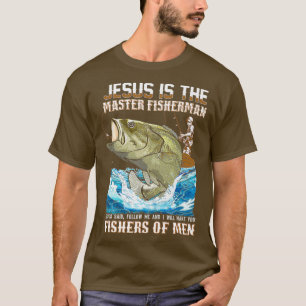 T-shirt Jesus Fisher Of Men verset de la bible Pêche papa