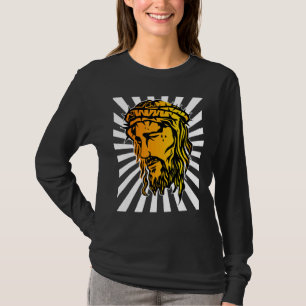 T-shirt Jésus Grand Visage Et Rayon Solaire Art 1