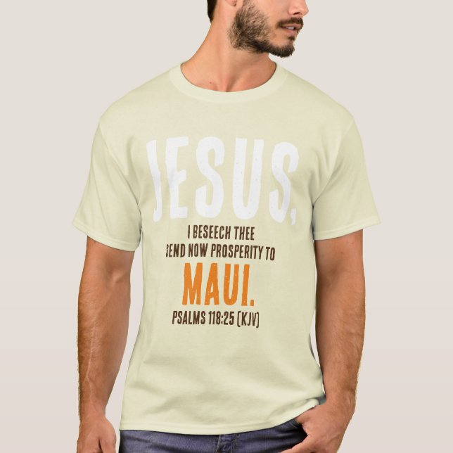 T-shirt "JÉSUS, I Beseech Thee" - Couleurs du Jour d'Actio (Devant)