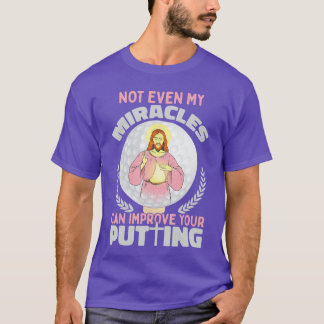 T-shirt Jésus ironique joueur de golf disant golfeur golf