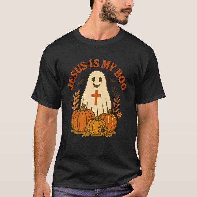 T-shirt Jesus is My Boo Shirt Cute Christian Ghost Hallowe (Devant)