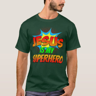 T-shirt Jésus Is My Superhero Comic Book Christian Religio
