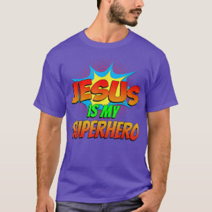 T-shirt Jésus Is My Superhero Comic Book Christian Religio